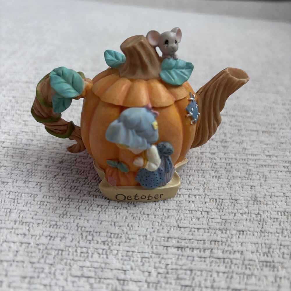 Precious Moments by Enesco Monthly Mini Teapot October 2003